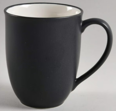 NORITAKE COLORWAVE GRAPHITE COFFEE MUG 12 OZ MATTE BLACK STONEWARE 8034 NEW