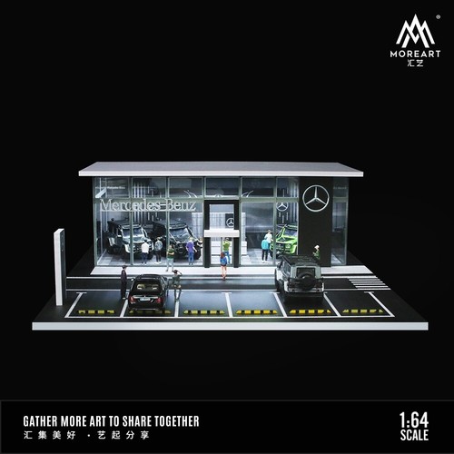 Diorama 1:64 Car Garage Model LED City Car Showroom Scene Display Building Model - Picture 45 of 102