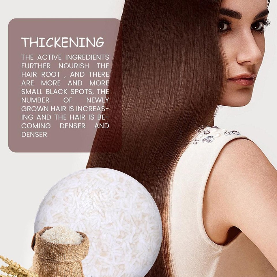 Rice Water Protein Shampoo Bar Soap Moisturizing Anti Hair Loss Hair