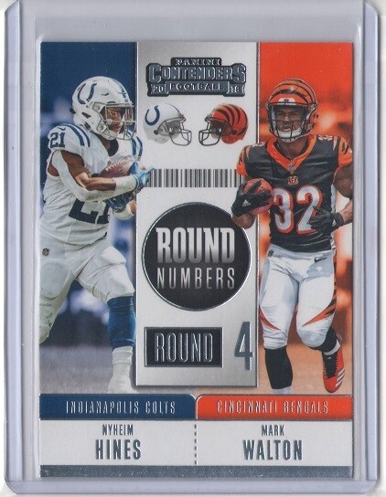 NYHEIM HINES Mark Walton 2018 Panini Contenders Round Numbers RC