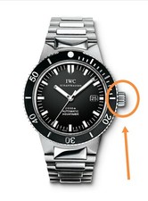 Corona IWC Aquatimer 3536 Acciaio Originale Nuova IWA05021 