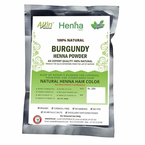 BURGUNDY Henna Powder Instant Natural Hair Color Dye 100% Chemical Free ORGANIC - Picture 2 of 8