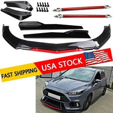 For Ford Focus Front Bumper Lip Splitter Spoiler Body Kit Side Skirt