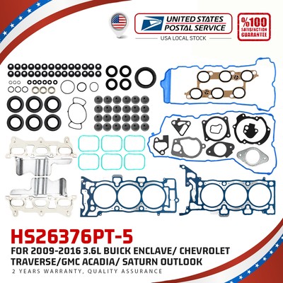 Head Gasket Set Fit 09-16 Chevrolet Traverse Buick Enclave GMC Arcadia 3.6L US