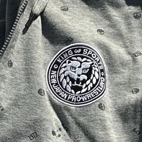 Nueva sudadera con capucha Japan Pro Wrestling NJPW, sudadera con capucha, para hombre, grande, L, RARA Foto 2 de 2