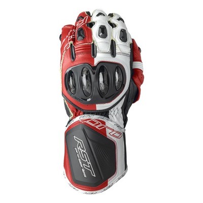 RST GP D30 schwarz/rot Rennbahn Sport Leder Motorrad Handschuhe 2XL