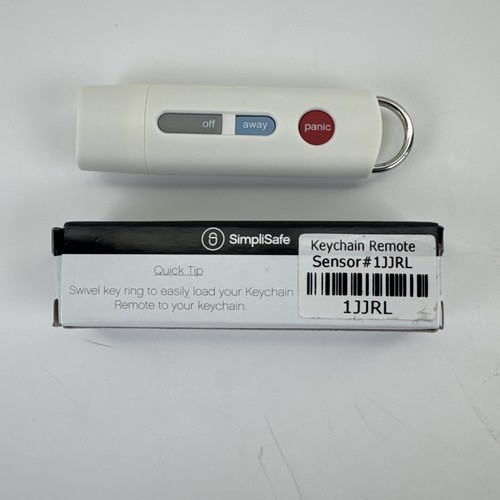 Pair of SimpliSafe Keychain Remote Fob White Original 1 USB 1st Generation - NEW - Picture 2 of 3