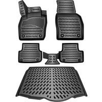 3D Gummimatten & Kofferraumwanne Set FüR VW Taigo 2021 - 2025 Unterer Ladeboden