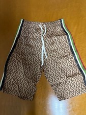 Gucci Men's GG Shorts S Large Pre-Owned Casual Shorts with Side Stripe