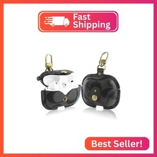 for AirPods Pro 3 Case, Leather Cute Full Body Shockproof Protective Cover for A