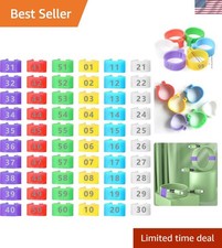 60 PCS Chicken Ankle Bands 16mm Clip On Chicken Identification Tags Multicolo...