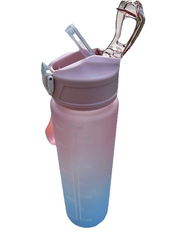 Water Bottles, 32oz Motivational Sports Water Bottle with 32 Ounces Pink - Picture 5 of 7