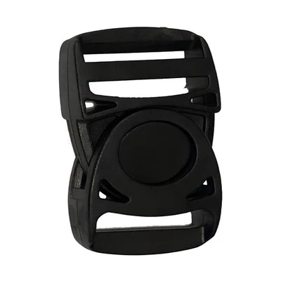 Noir Sans Cousue Plastique Double Ajustable Côté Boucle Sangles Paracord Sac - Photo 1/4