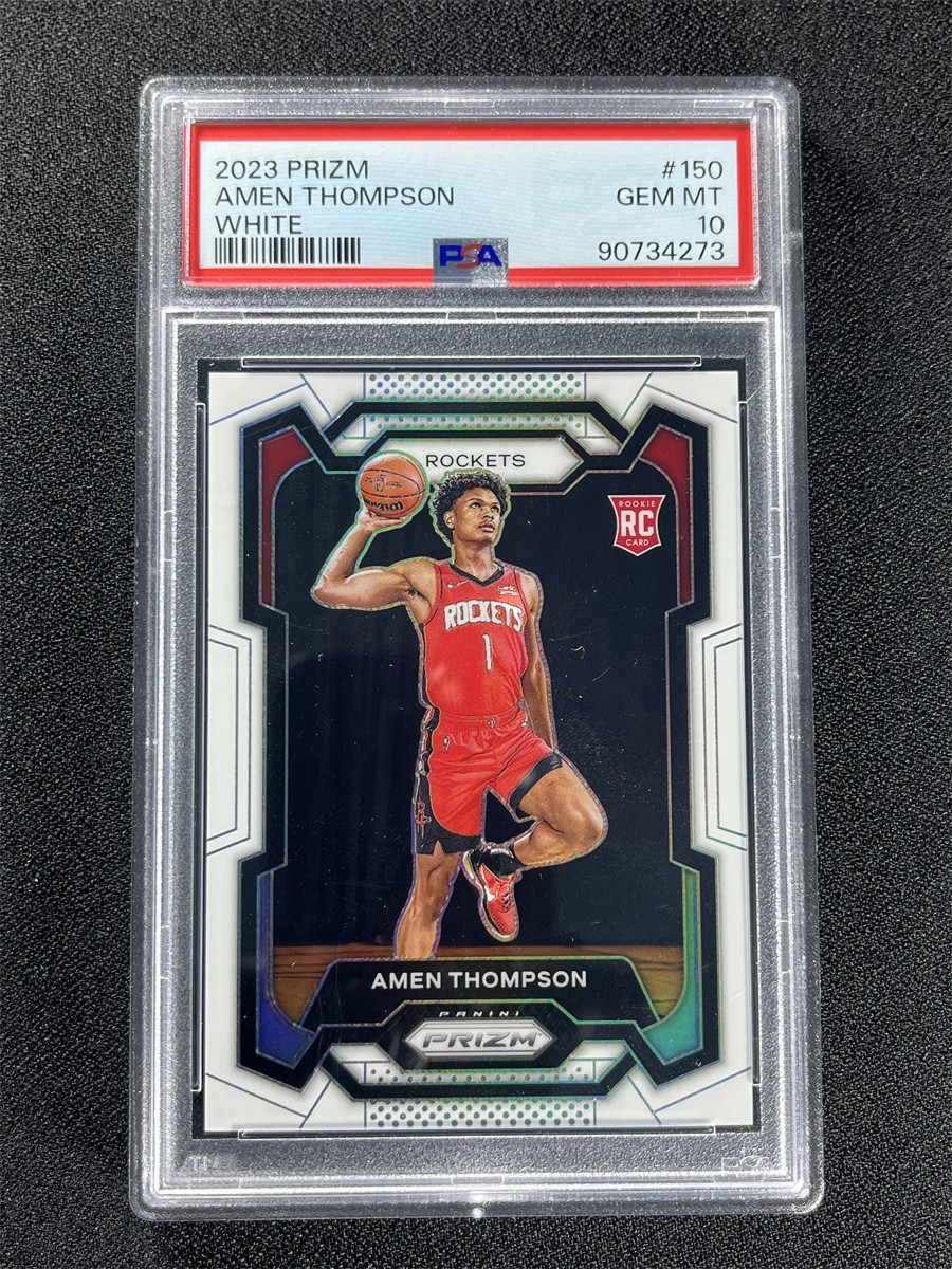 2023-24 Panini Prizm Amen Thompson #150 White Prizm Rookie RC /175 PSA 10 Gem Mt