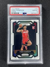 2023-24 Panini Prizm Amen Thompson #150 White Prizm Rookie RC /175 PSA 10 Gem Mt