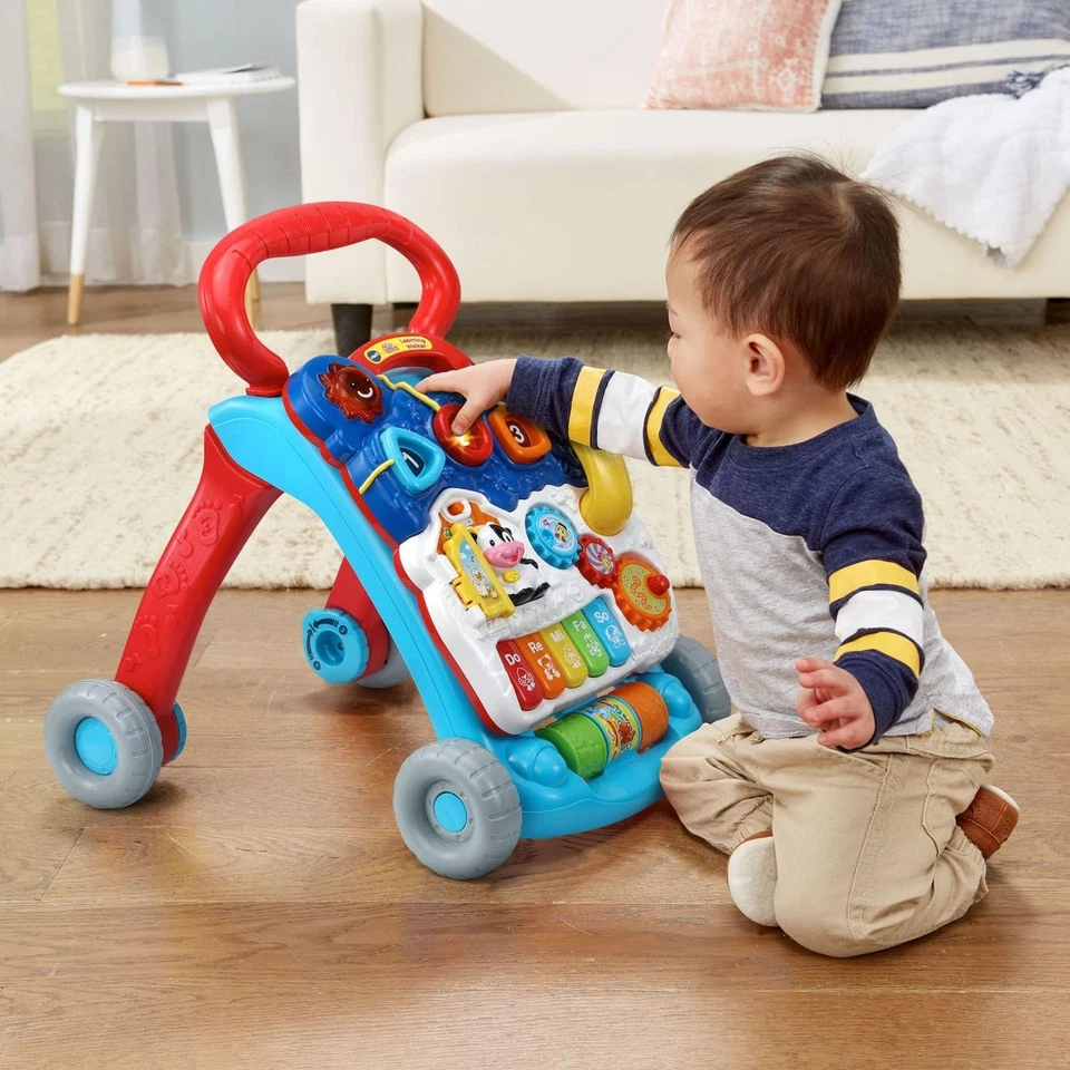 Caminhante de aprendizagem VTech Sit-to-Stand (embalagem sem frustração), azul - Imagem 4 de 4