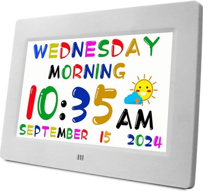 MASSII Digital Teaching Clock Talking Time, 24 Alarms Custom Reminders, Check...