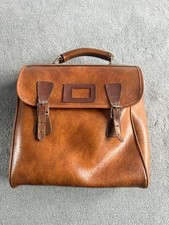 Vintage Leather Crown Green Bowls Bag with Buckle Great Condition