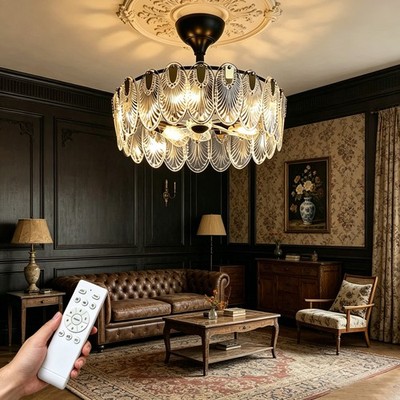 Adjustable Brightness Crystal with Remote Modern Decor Lamp for Conservatory
