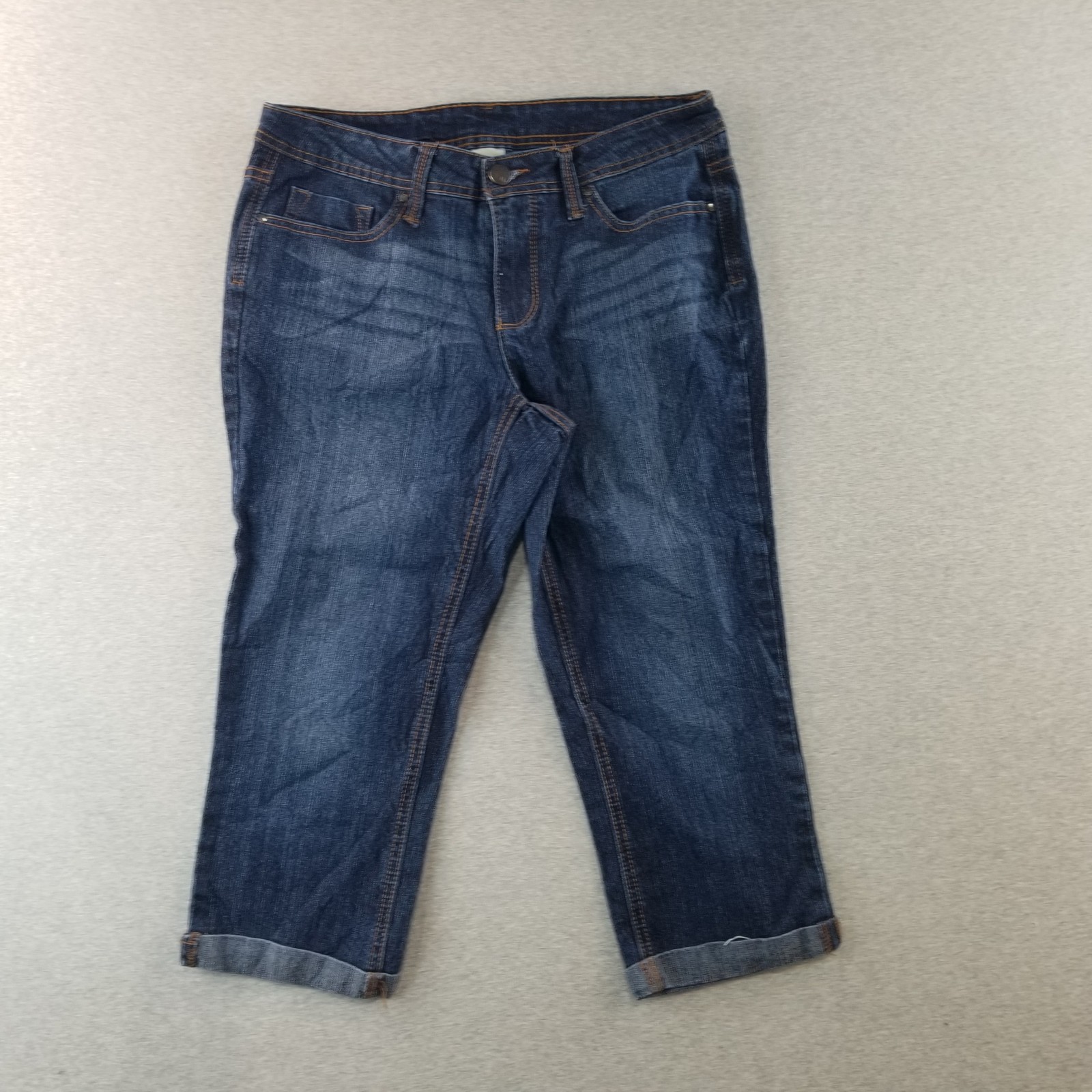 Faded Glory Jean Capri's Women's Sz 10 Dark Wash Normcore Nice Quality Stylish
