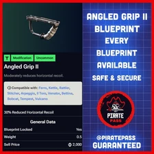 🎮 ARC RAIDERS -  ANGLED GRIP II BLUEPRINT - ALL PLATFORMS