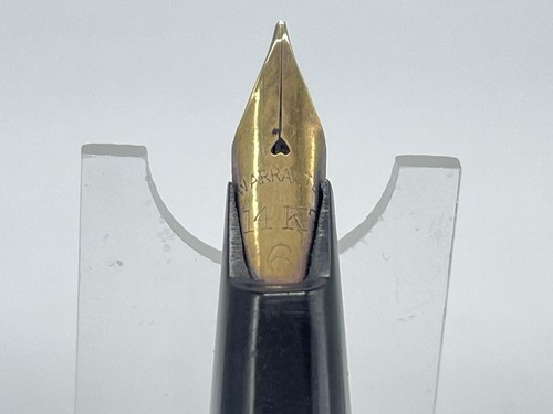 1950s BAYARD France 855 Warranted 14K Gold Nib Black Dauphin Fountain Pen - Foto 2 di 8