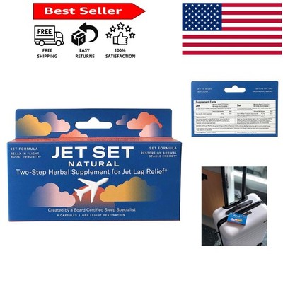 Jet Lag Relief Capsules: Two-Step Herbal Formula for Travel Fatigue Relief