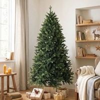 Homcom KüNstlicher Weihnachtsbaum, 180 Cm, TannenholzstäNder, GrüN