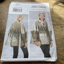 Vogue Pattern V9307 Ms Julio Cesar Nyc Loose-fit Jacket Wfrench Seams Xs S M