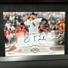 2025 Topps Stadium Club Baseball Sean Burke On Card RC Rookie Auto White Sox. rookie card picture