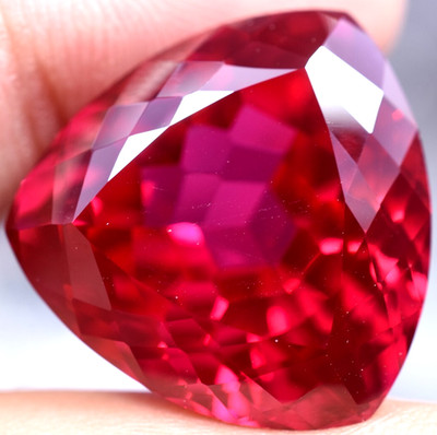Extremely Rare & Natural 48.50 Ct SUNRISE RUBY GGL Certified Loose Gemstone