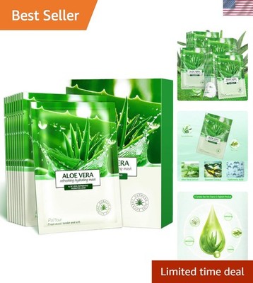 Long Lasting Hydrating Aloe Face Masks - Pack of 10 Sheets for Radiance