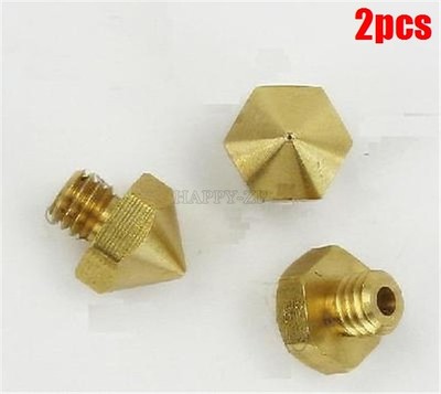 2Pcs 3D Printer Brass Nozzle 0.4MM With M6 Thread si