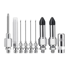 Kit ugello pistola grasso durevole con adattatore in gomma strumento di montaggio set 9 pezzi