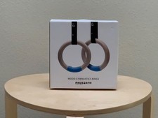 PACEARTH Gymnastics Rings Wooden Wood Olympic Rings IN BOX 1500lbs 700kg