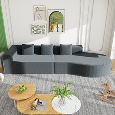 134" Modern L-Shaped Sectional Sofa, 1400LBS Oversized Comfy Cloud Couch