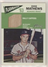 2012 Topps Heritage Baseball Flashbacks Stadium Relics Eddie Mathews HOF s7f