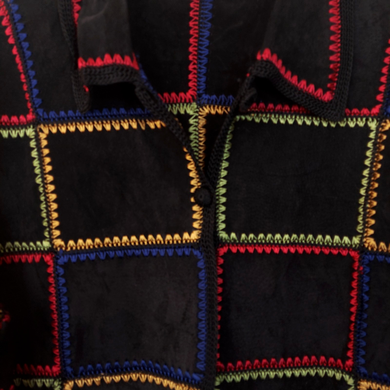 SMH Boutique Patchwork Boho Jacket Womens Suede E… - image 2