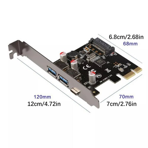 1 USB 3.1 Type C 2 USB 3.0 Type A Adapter Expansion Card convenient - Afbeelding 8 van 9