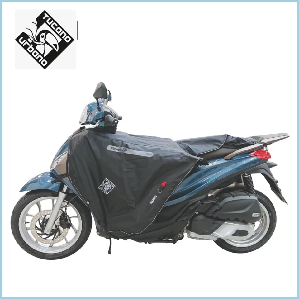 TUCANO URBANO R214 COPRIGAMBE TERMOSCUD PER MOTO SCOOTER IMPERMEABILE NERO