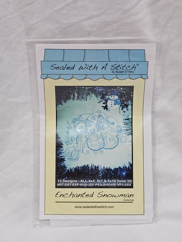 Sealed With A Stitch Enchanted Snowman Embroidery Software CD Susan O’Very 