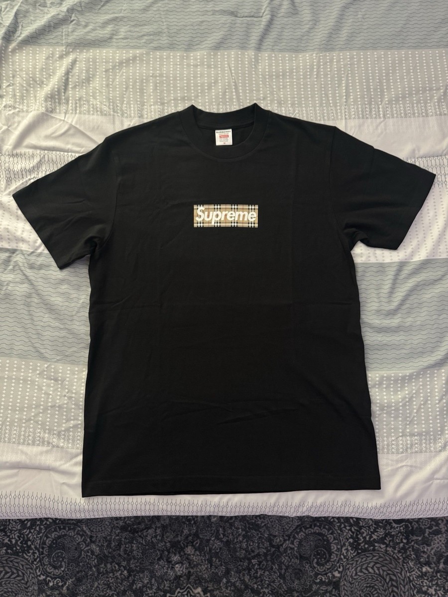 トップス Supreme Burberry Box Logo Tee Black Supreme Burberry Box Logo Tee Black Men's - SS22 - US