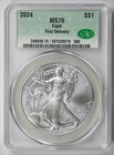 2024 American Silver Eagle $1 MS 70  CAC Graded CACG First Delivery
