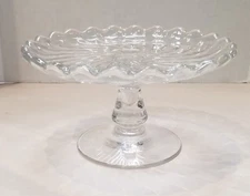 VINTAGE FOSTORIA GLASS COLONY SWIRL CRYSTAL CLEAR 5 1/4" CHEESE SALVER #2412