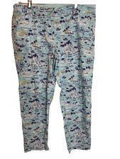 Talbots Weekend Chino Pants 14P Blue Vacation Summer Nautical