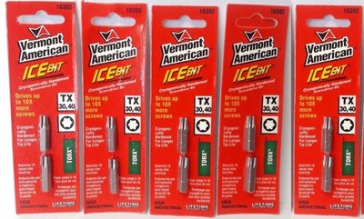 Vermont American 16392 T30, T40 Torx Screw Bit USA 5PKS