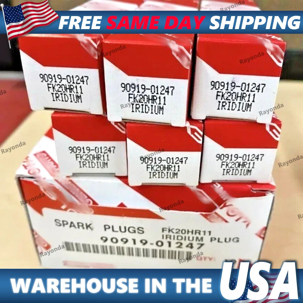 6Pcs OEM Iridium Spark Plugs 90919-01247 FK20HR11 for Sienna Lexus ES350