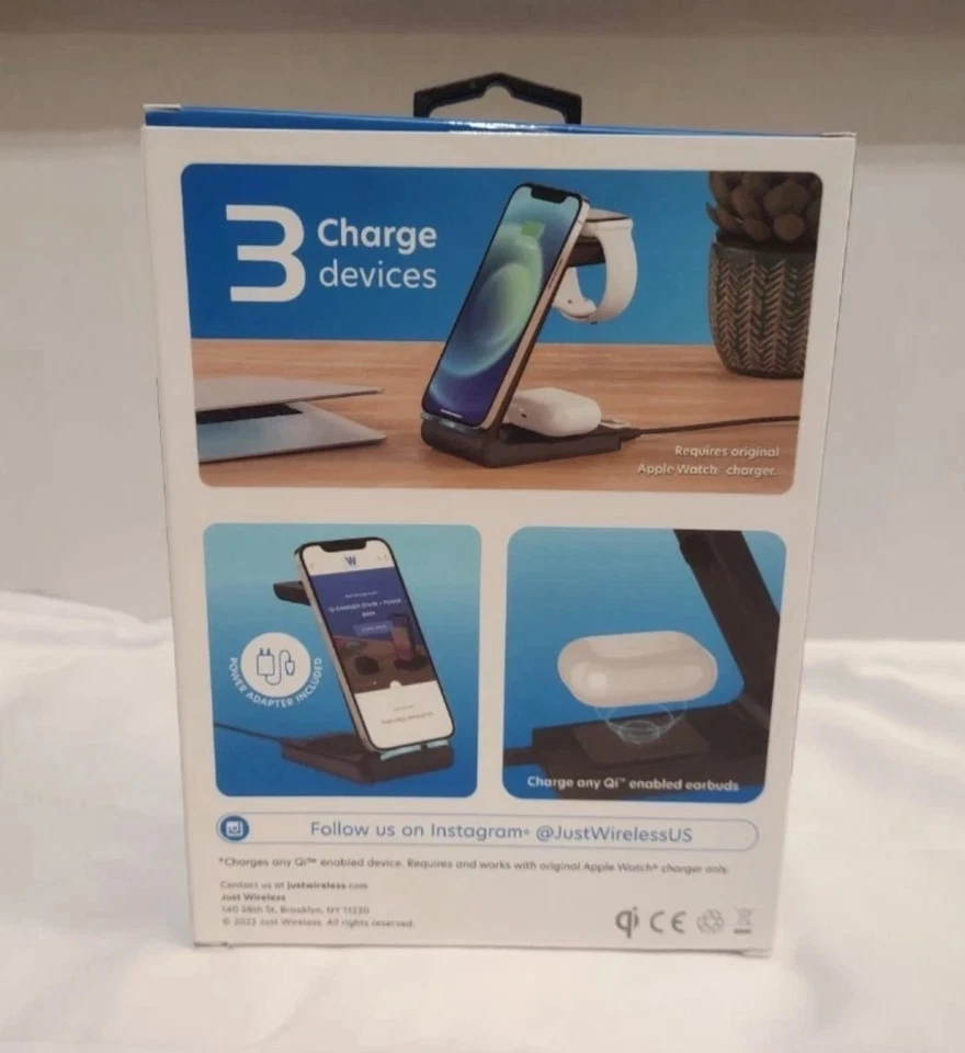 Estación de carga inalámbrica para iPhone AirPods Apple Watch - Solo inalámbrica Foto 2 de 2