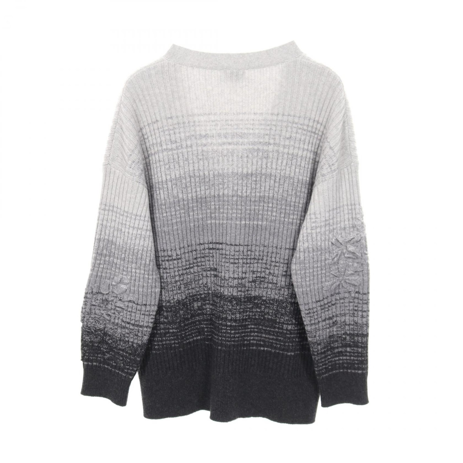Chanel Coco Mark Button Gray Cashmere Cardigan Wo… - image 2