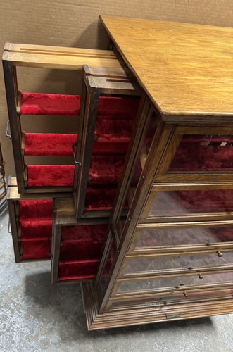 LARGE OAK RUSSELL & SONS RIBBON CABINET - Picture 3 of 6